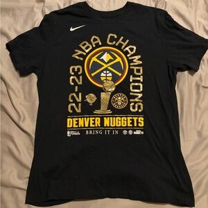 Nike Black Denver Nuggets 22-23 NBA Champions Graphic Tee Shirt Large